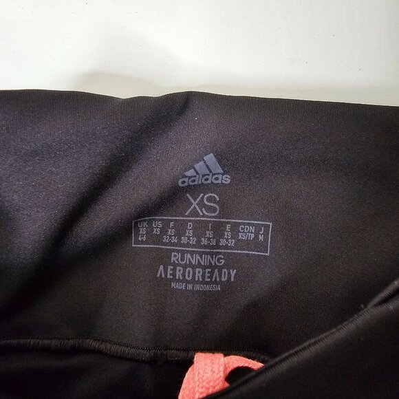 Adidas XS Leggings Black How We Do Tights Athletic Reflective Active Gym Yoga - Picture 9 of 9